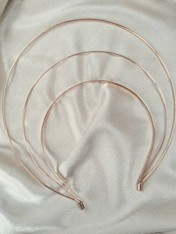 double row halo headband Halo headband rose gold headband bridal hair headband Ava rose gold halo headband costume photoshoot prop