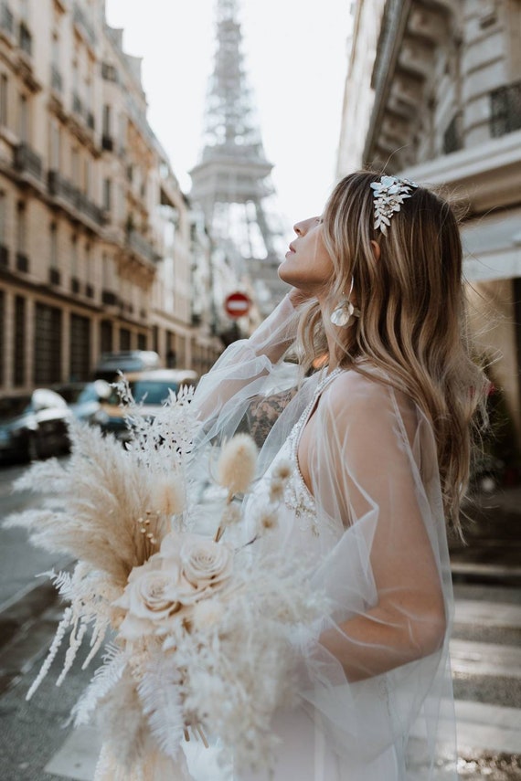 Silver Floral Bridal Headband, Silver Floral Bridal Crown, Bridal Silver  Headband, Silver Bridal Flower Crown, Bridal Crown, Bridal Hair 