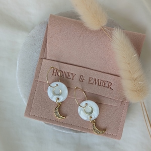 Gold Crescent Moon Dangle Earrings, Celestial Jewelry, Boho style Earrings, Quirky Statement Earrings