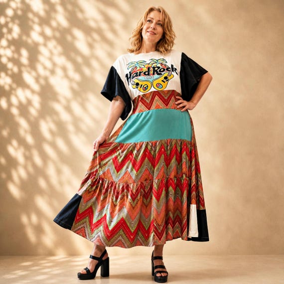 plus size t shirt dress Maxi T-Shirt - / Goldenrod- Size4XS to warm 2-pack T-shirt dress with short