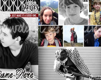 Página de anuncio/dedicación del anuario (media página)