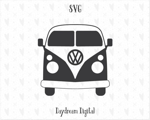 Camper Van SVG File Summer Campervan Mini Bus Silhouette | Etsy