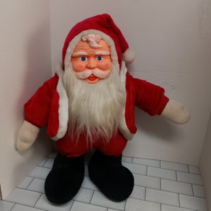 Rubber face Santa plush