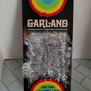 Vintage Christmas silver Garland