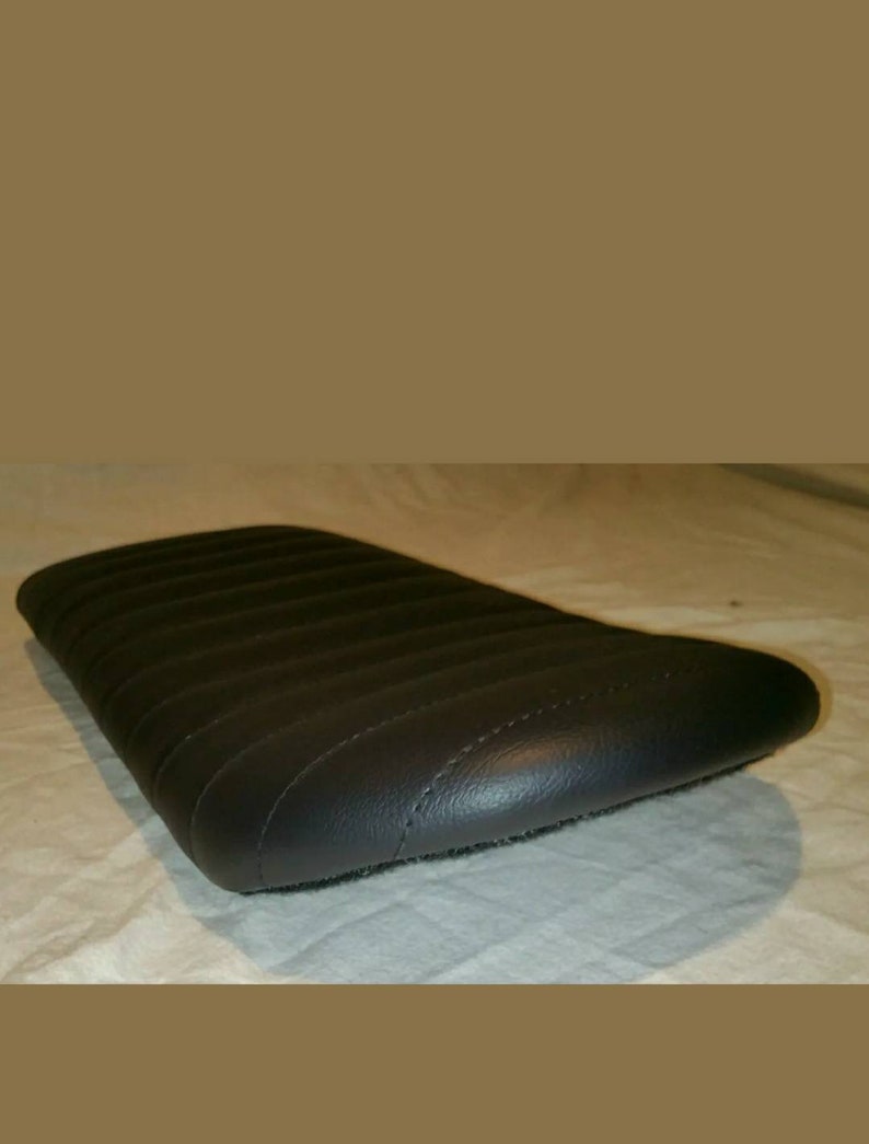 SCO KUSTOM Black Vinyl Motorcycle Seat Scrambler Tracker Etsy