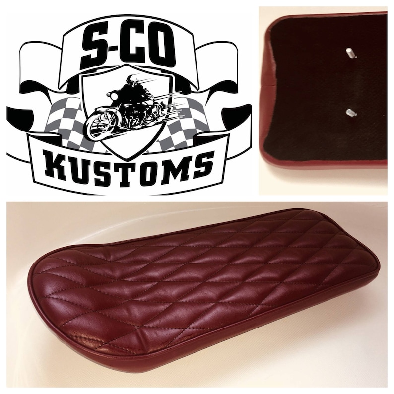 SCO Kustom Oxblood Vinyl Motorcycle Seat Available in 20 Etsy