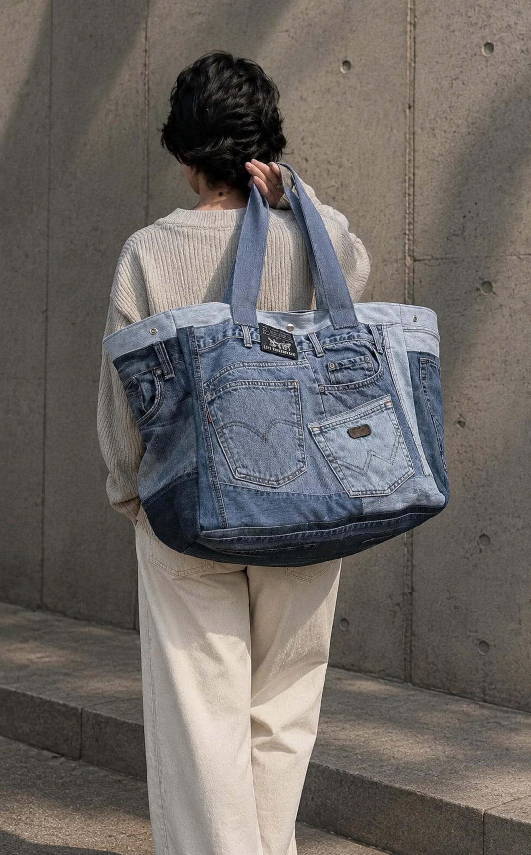 Oversized Levis Jeans Tote Bag Handmade by ABD Studio - Etsy