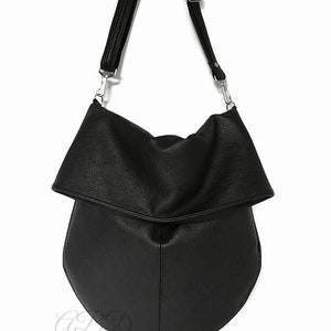 Black hobo bag Black handbag Black vegan bag Large shoulder bag Slouchy hobo purse Slouchy hobo bag Hobo purse bag Handbag women Bag woman