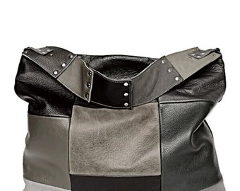 Leather shoulder bag Women leather bag Slouschy leather bag Leather purse bag Gray leather bag Leather handbag Handbag leather Bag leather