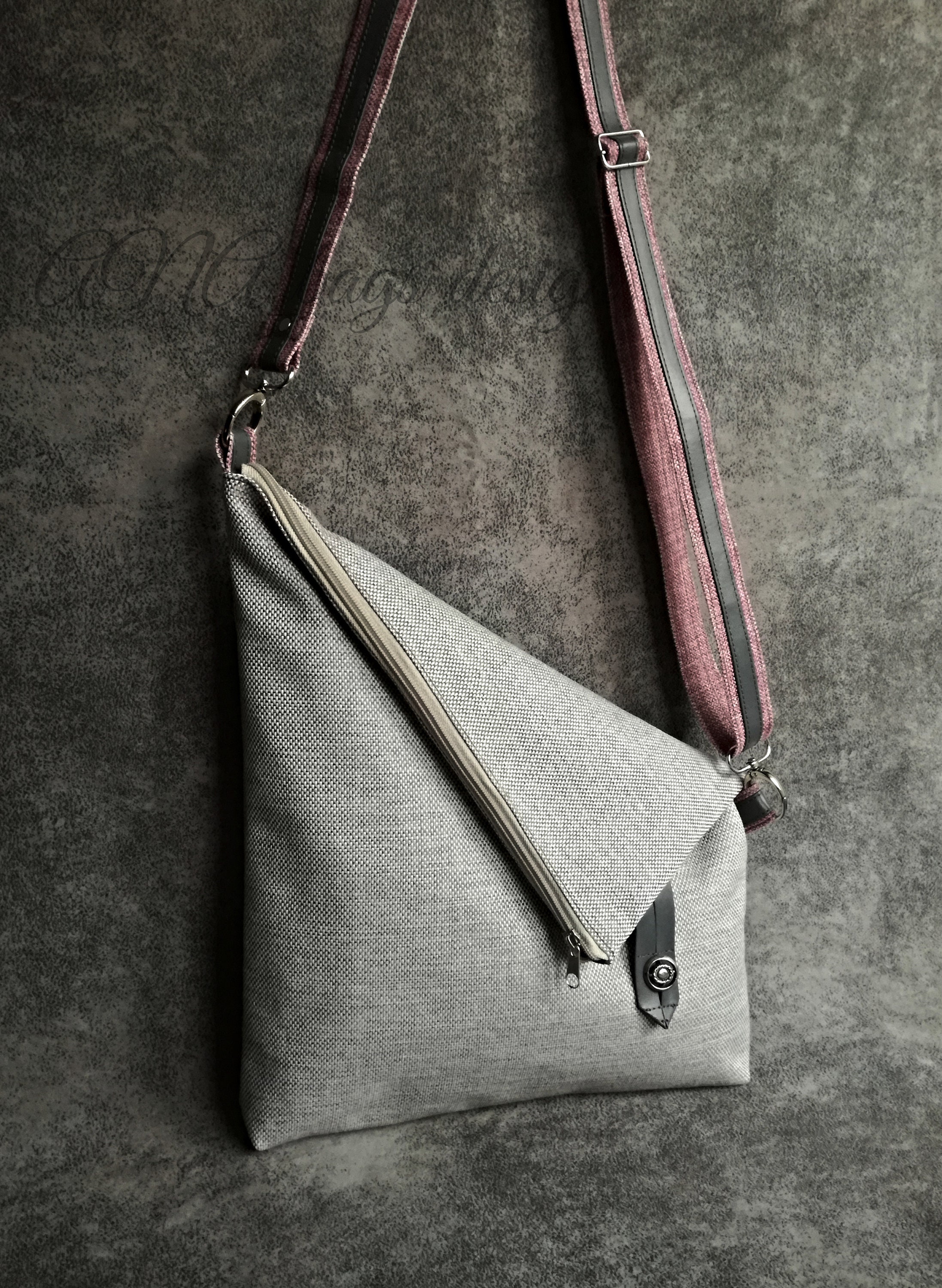 large grey crossbody bag