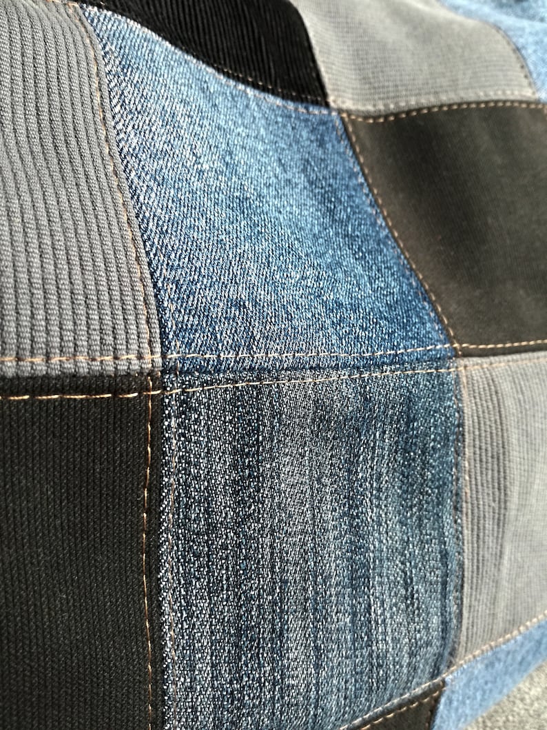 Denim hobo bag Slouchy denim purse Slouchy denim bag Slouchy Etsy