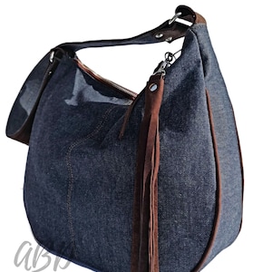 Jeans Umhängetasche Große Jeanstasche Schultertasche Jeanstasche Blaue Jeanshandtasche Frauen Jeanstasche Denim Geldbörse Damen Umhängetasche Große Jeanstasche