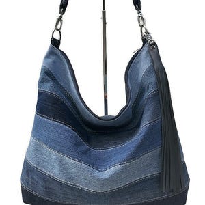 Recycled jeans bag Jeanshandtasche Jeansbeutel Geldbörse Große Jeanstasche Denim Handtasche Denim Geldbörse Tasche Jeans Geldbörse Denim Geldbeutel Denim Tragetasche Frauen