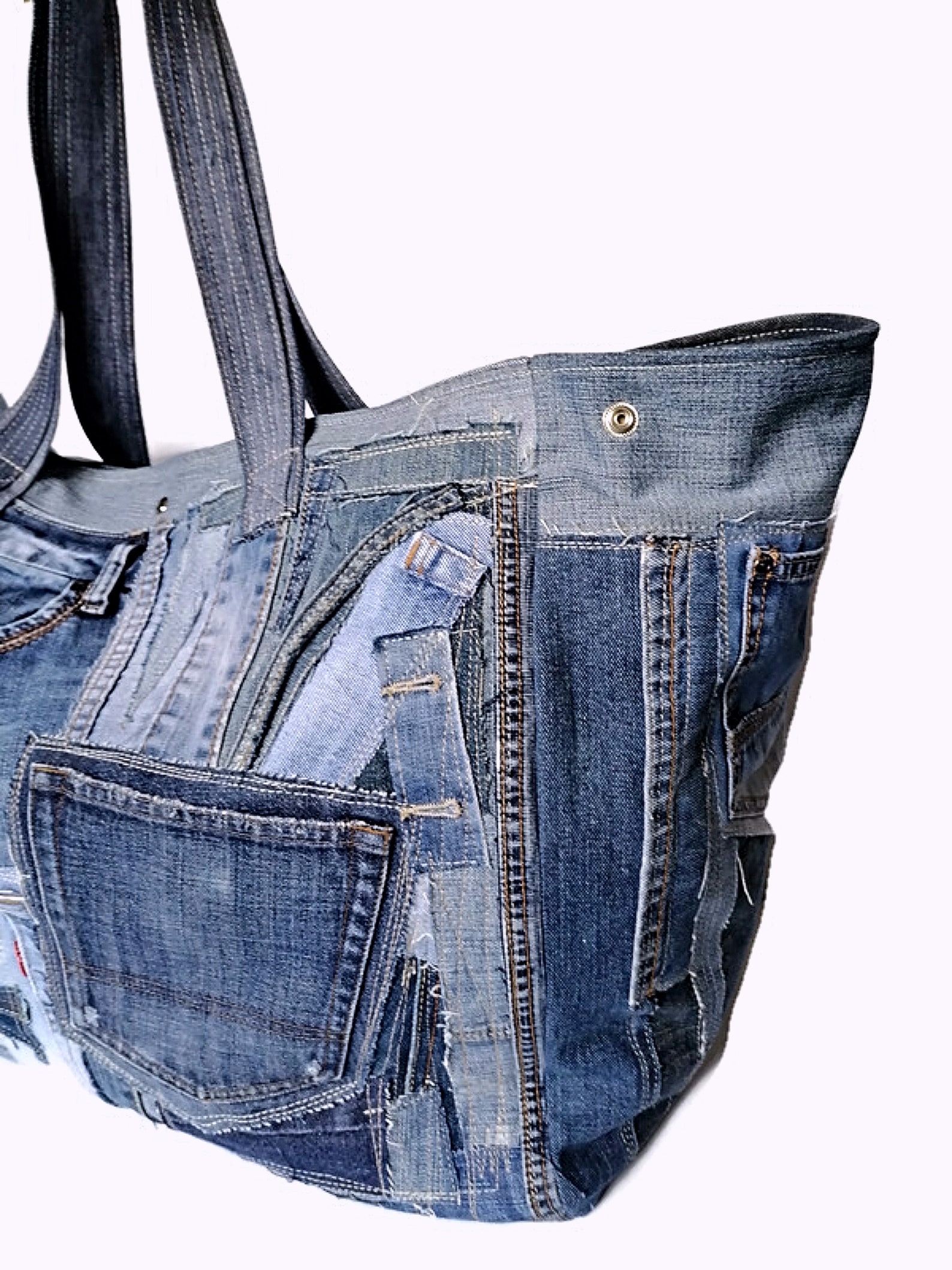 Oversize Jeans Bag Extra Large Bag Jeans Shopping Jeans Bag | Etsy