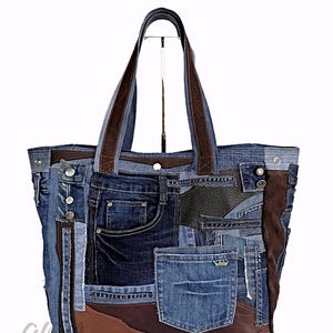 Oversize jeans bag Extra large bag jeans Shopping jeans bag Travel jeans bag Weekender bag Recycled jeans bag Large denim bag Denim bag