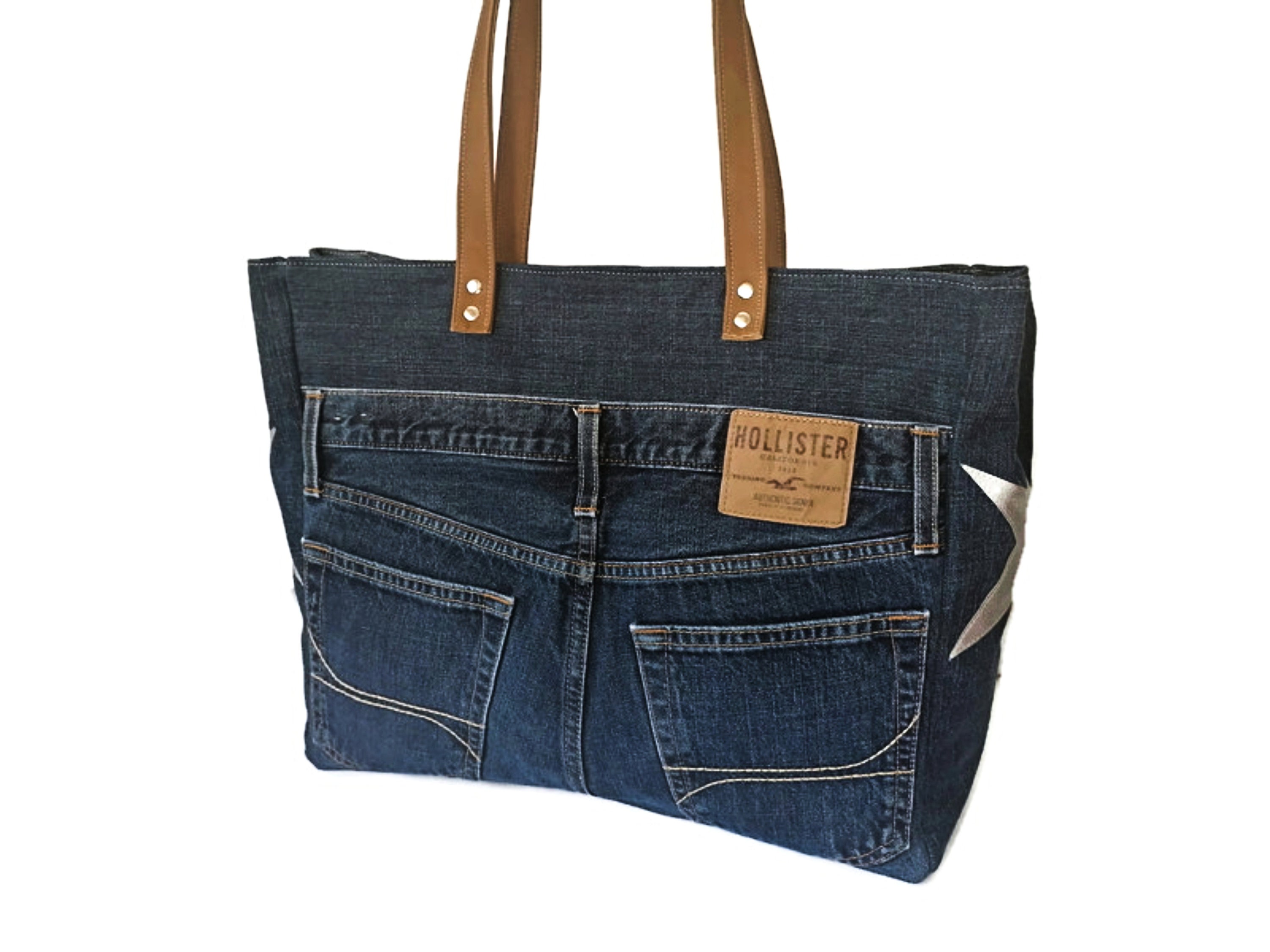 Denim Bag Recycled Large Denim Purse Jeans Handbag Denim Handbag Jeans Bag Purse Denim Purse Bag Jeans Purse Denim Bags Denim Purses