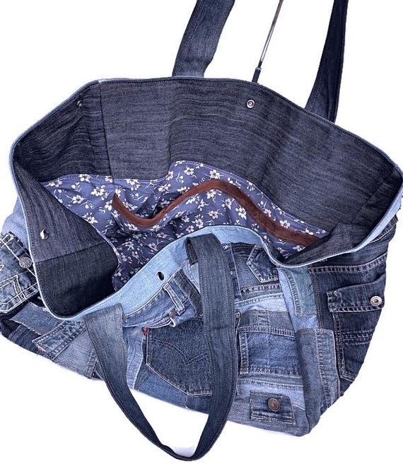 Jeans Tote Large, Denim Tote Large, Recycled Jeans Bag, Jeans Shopping Bag Denim Shopper Tote Jeans Beach Bag Beach Jeans Tote Jeans Handbag - Etsy il 570xN.6535811279 ow8p