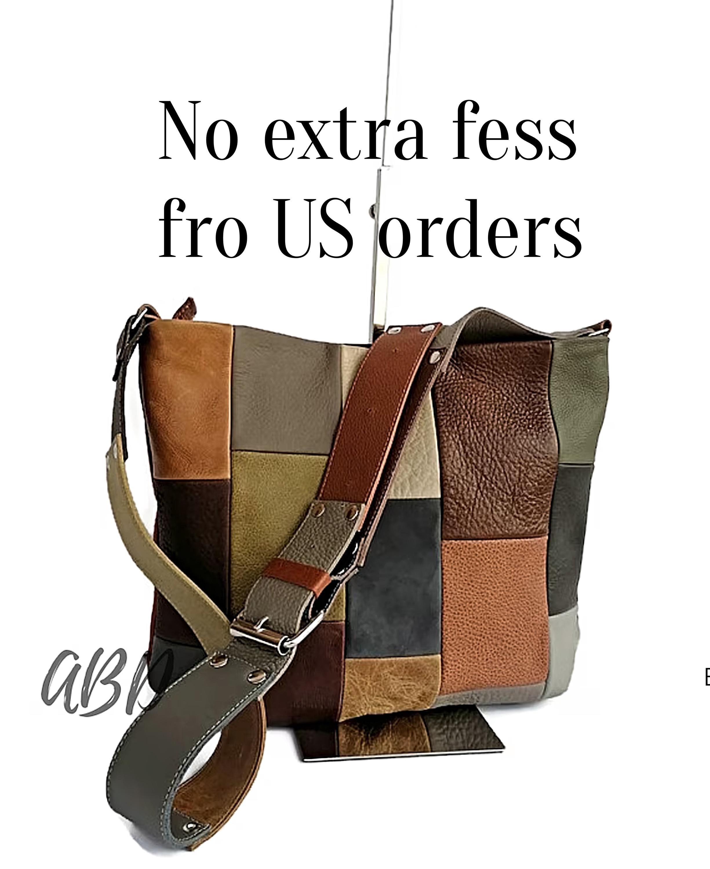 Leather Crossbody Bag in Patchwork, Everyday Casual Practical Bag