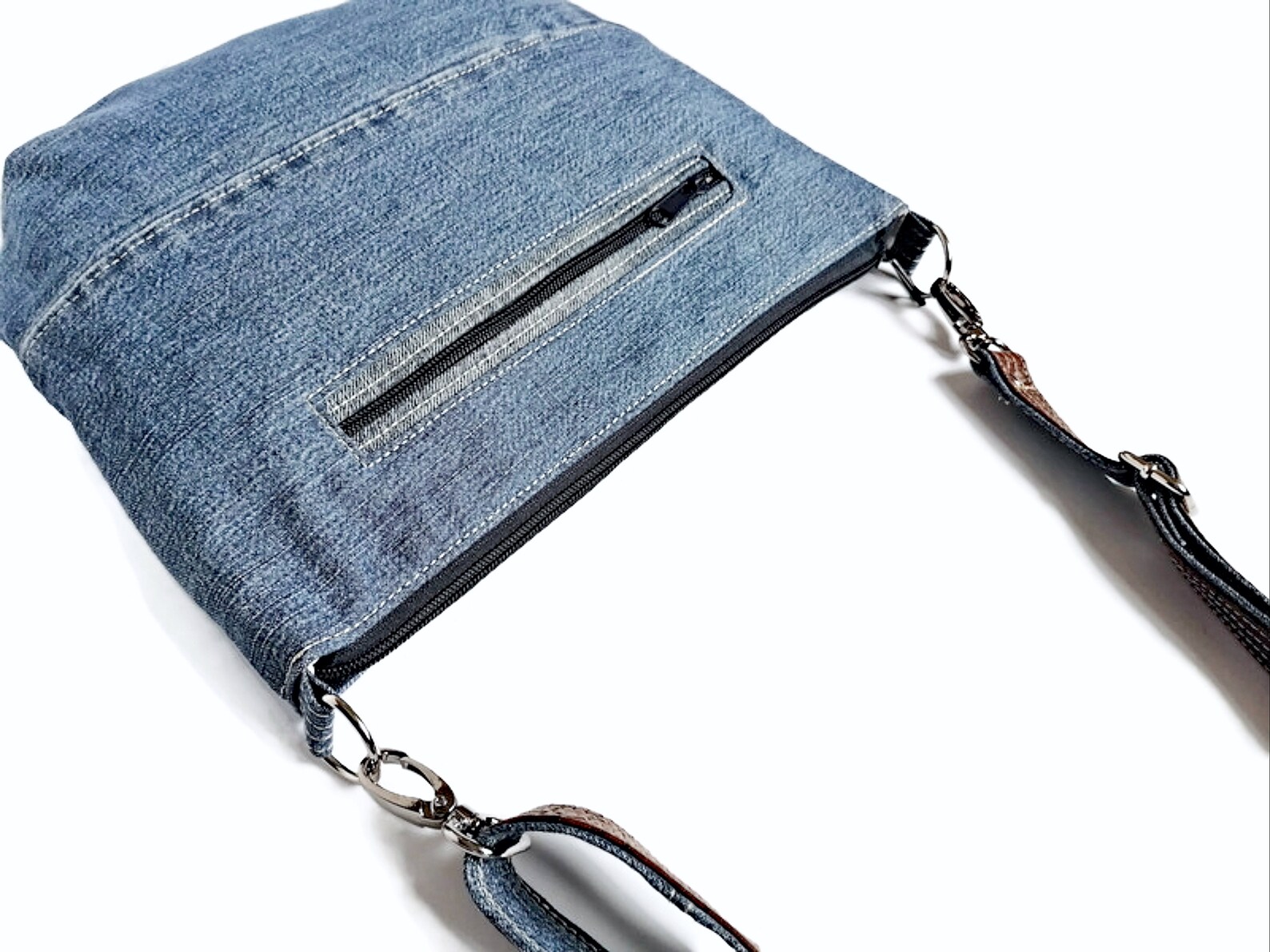 Denim Crossbody Bag Jeans Crossbody Bag Recycled Jeans Etsy