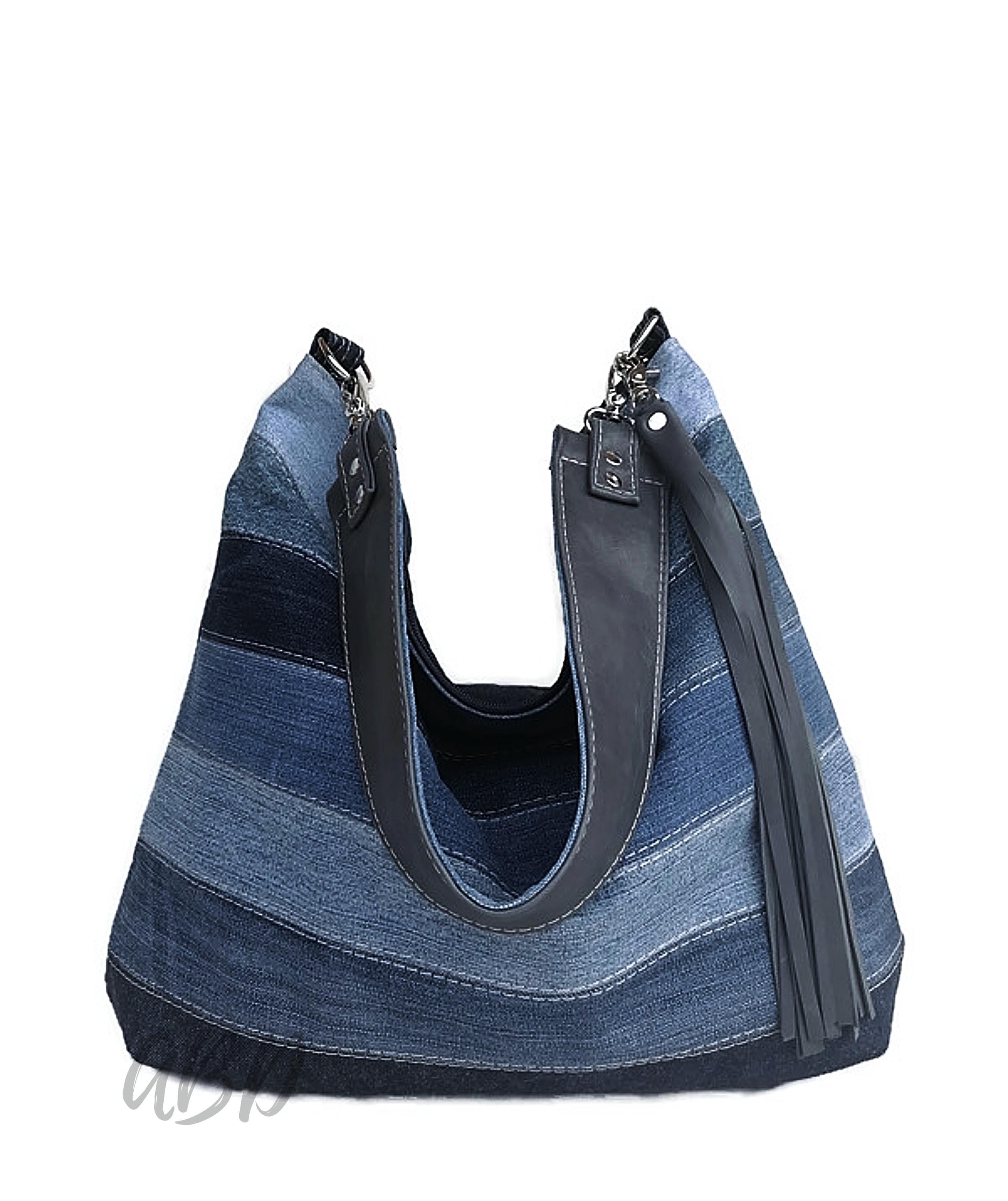 Zip Top Denim Bag - Etsy
