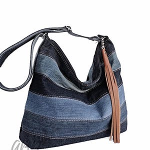 Recycled jeans bag Jeanshandtasche Jeansbeutel Geldbörse Große Jeanstasche Denim Handtasche Denim Geldbörse Tasche Jeans Geldbörse Denim Geldbörse Denim Tasche Frauen