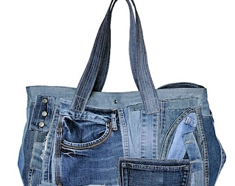 Extra Large Bag Denim Denim Shopping Bag Jeans Weekender Bag