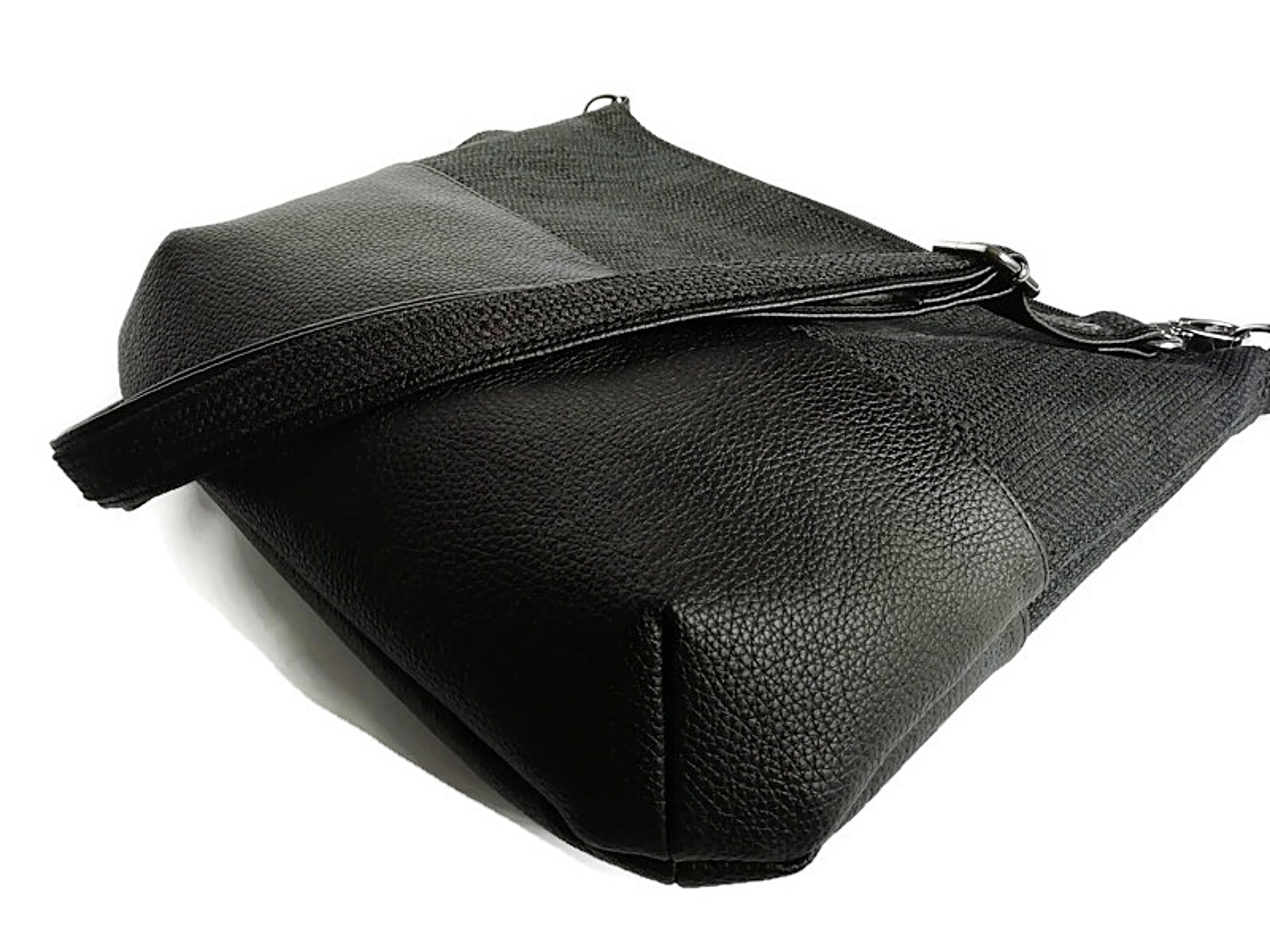 Black Crossbody Bag Black Purse Crossbody Purse Black Vegan Etsy
