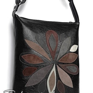 Bolso bandolera negro Monedero bandolera Bolso vegano negro Monedero vegano negro Bolso negro Monedero negro Bolso de piel sintética Bolso de diario Regalo para ella