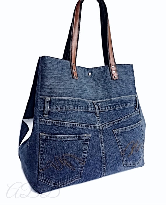 Recycled Jeans Bag Denim Bag Jeans Handbag Denim Handbag Jeans - Etsy