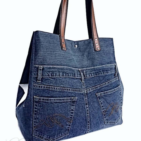 Sac en jean recyclé Sac en jean Sac à main en jean Sac à main en jean Sac en jean Sac à main en jean Sac en jean pour femme