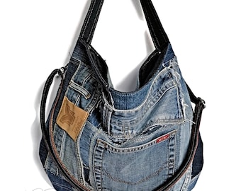 Denim handbag Denim purse bag Recycled jeans bag Jeans purse Large denim bag Jeans handbag Jeans bag purse Denim purse Denim bag Bag women