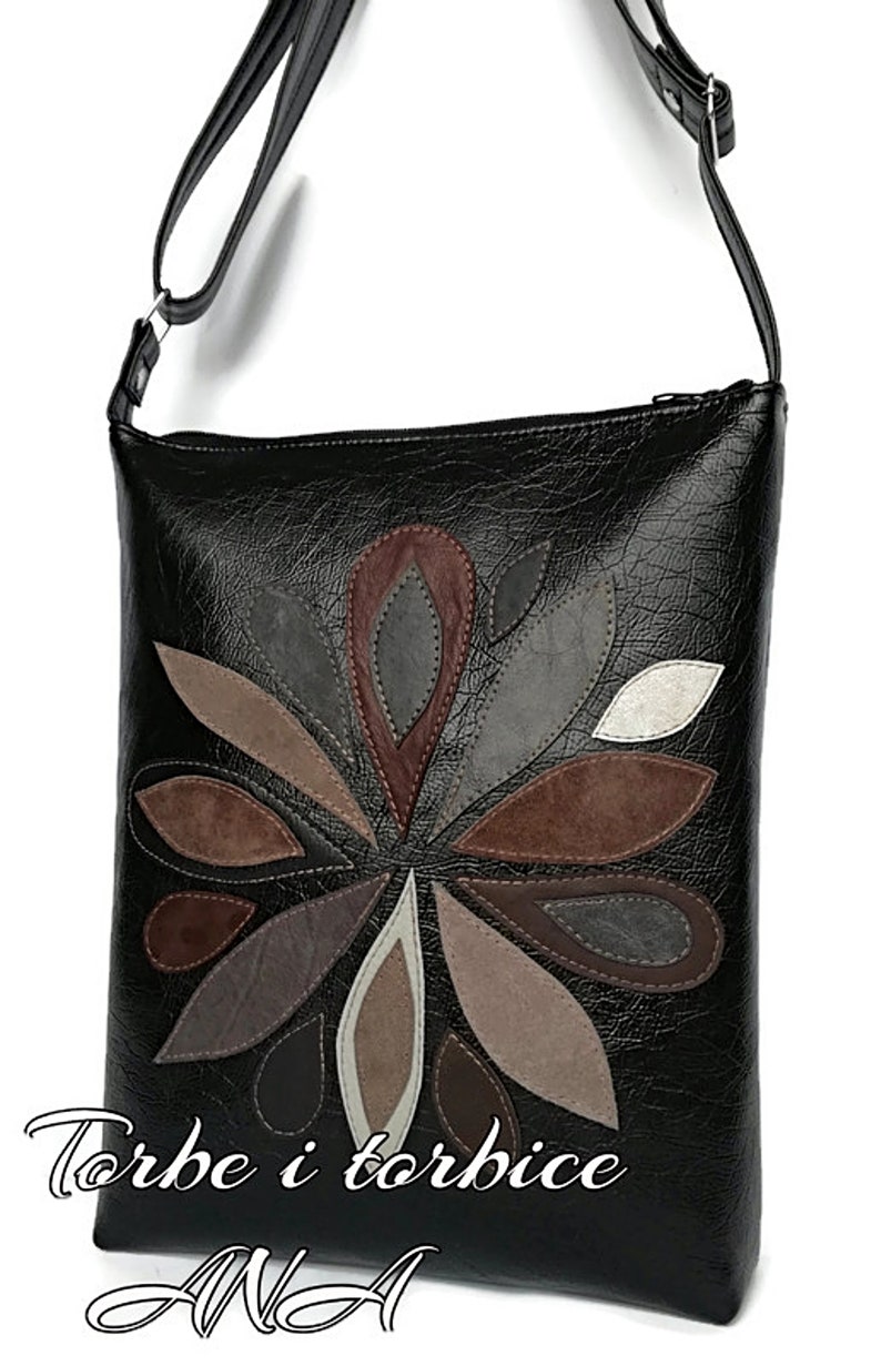 Black crossbody bag Cross body purse Black vegan bag Black Etsy