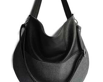 Women black bag, Black hobo bag, Hobo purse, Hobo bag purse, Vegan hobo bag, Vegan bag, Vegan purse, Vegan handbag, Gift for her, Women gift
