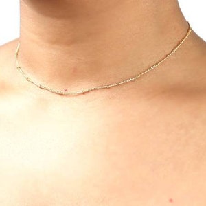 Satellite Choker Silver Choker Gold Filled Gold Choker Dainty Necklace Layering Necklace Gift for Her Bridesmaid Gift image 5