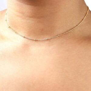 Satellite Choker Silver Choker Gold Filled Gold Choker Dainty Necklace Layering Necklace Gift for Her Bridesmaid Gift image 6