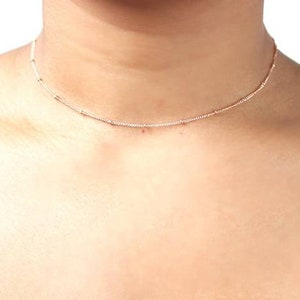 Satellite Choker Silver Choker Gold Filled Gold Choker Dainty Necklace Layering Necklace Gift for Her Bridesmaid Gift image 7