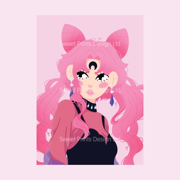 Anime Magical Girl Pink | Art Print