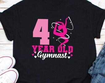 4 Years Old Gymnast Shirt, Gymnastics Birthday Shirt, Gymnast Shirt, Gymnastics Shirt, Kids Gymnastics Shirt, Gymnastic Lover Shirt