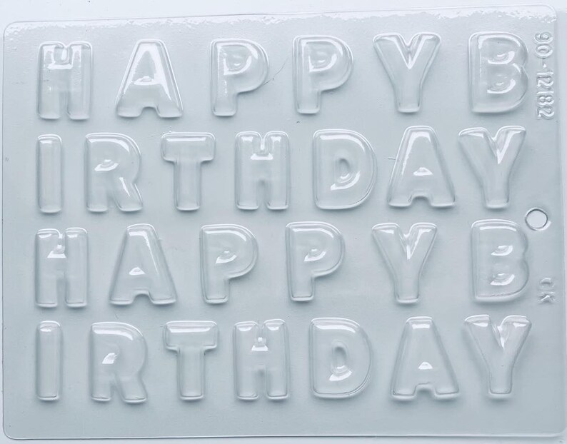 Chocolate Inbubble Writing Happy Birthday Chocolate Candy Mold** - Etsy