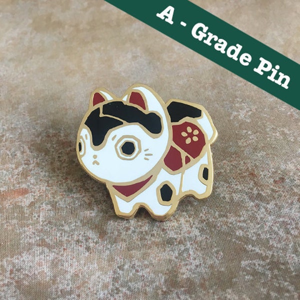 1.5" Pin || A-GRADE || Inu Hariko Kintsugi Kintsukuroi Gold Plated Hard Enamel Pin || Lapel Pin || Recovery || Lucky Dog