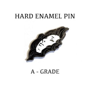 Ophelia black nickel plated hard enamel pin || 1.5 inch || lapel pin || collar pin || Shakespeare || Hamlet || Macabre || Gothic