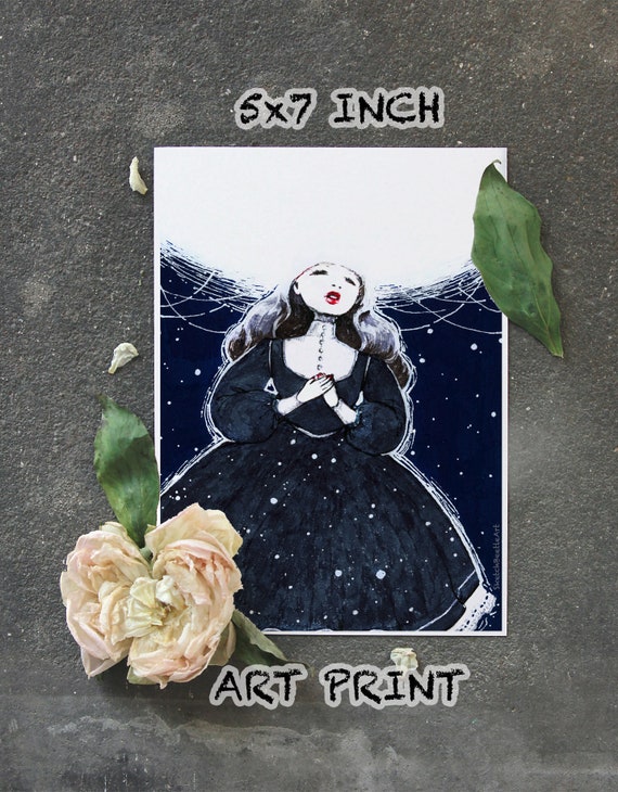 Art Print || 5X7 Inch Celestial || Ink Drawing Print || Surrealism ||  Illustration - Etsy