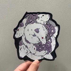 Rat King 5 inch Iron-On patch | Embroidered | Accessory | Macabre