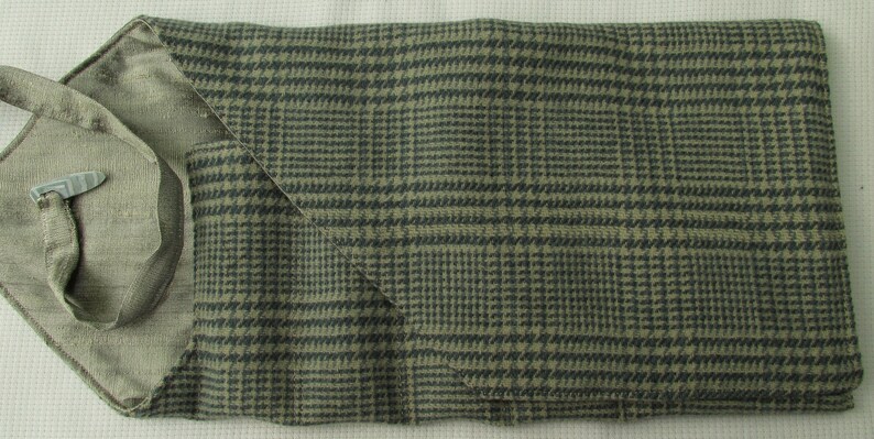 Wool Tweed and Silk with Accessory Pouch Pen Wrap Pen Roll Pen Case