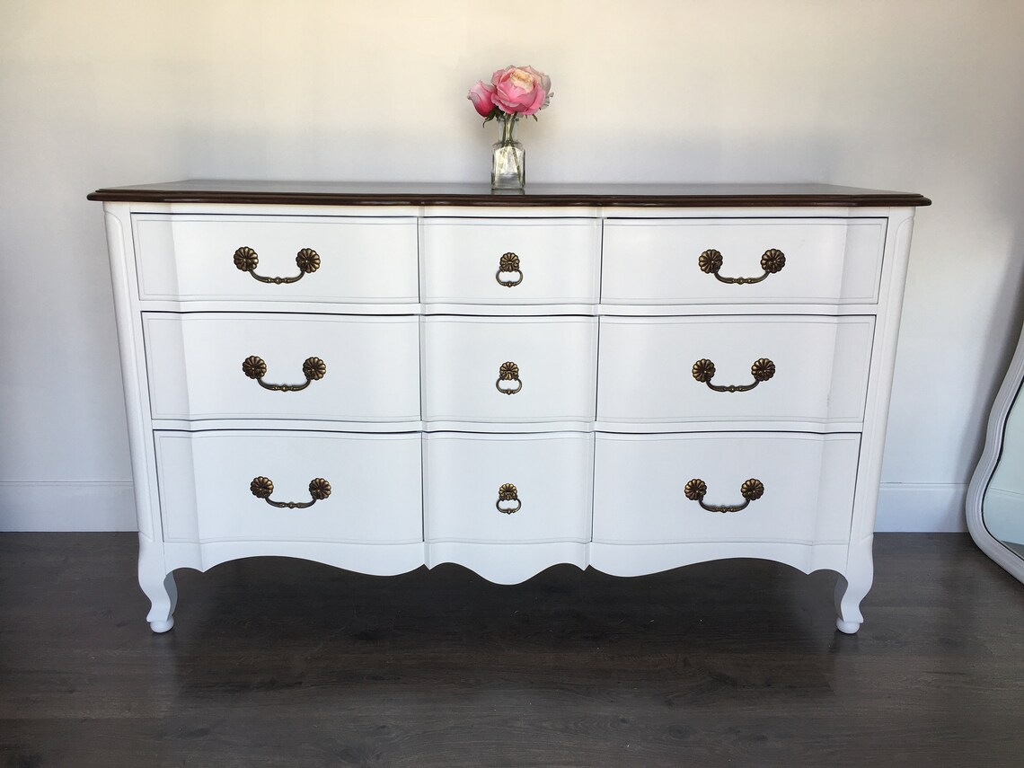 SOLD. White French Provincial Dresser With Mirror - Etsy
