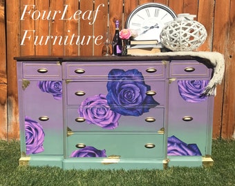 SOLD. Fun Floral Cabinet