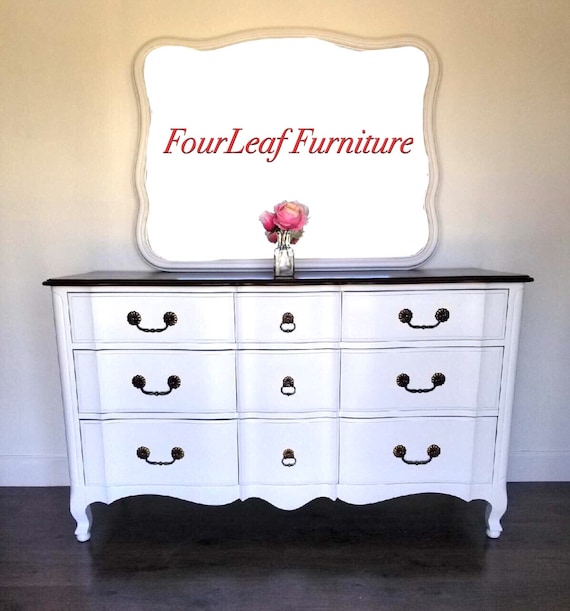 SOLD. White French Provincial Dresser With Mirror Etsy UK