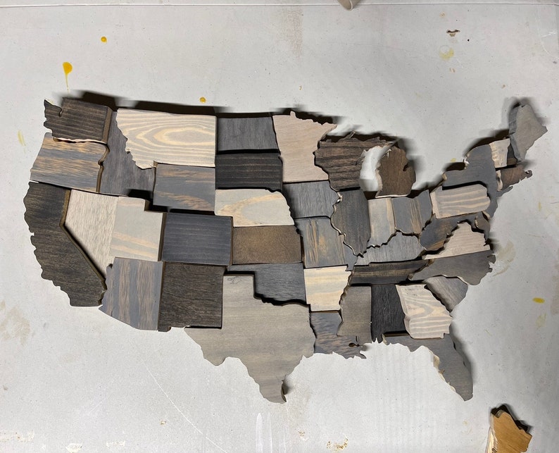 Wooden USA Wall Art free Shipping Etsy