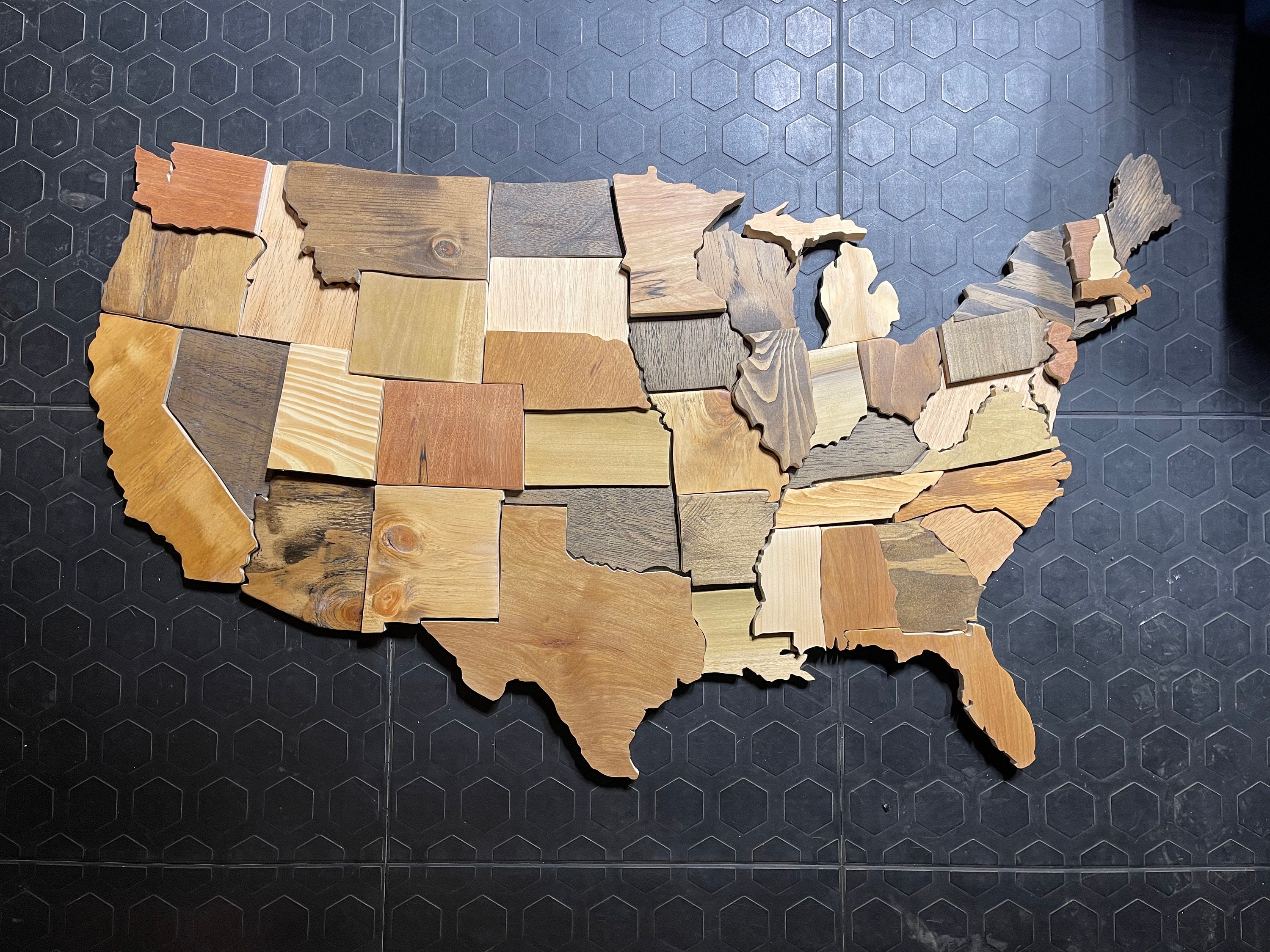 Wooden USA Wall Art free Shipping Etsy