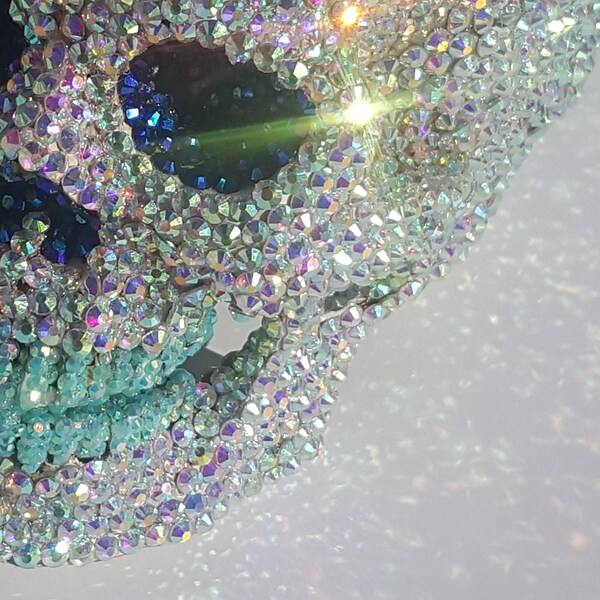 AB Crystal Skull--home decor-- skull decoration--Rlrhinestone skull-- Free shipping